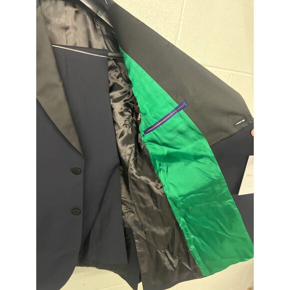 New $1595 Paul smith Sz 38 evening tux soho fit wool blend 2 PC suit navy blue - Picture 8 of 12